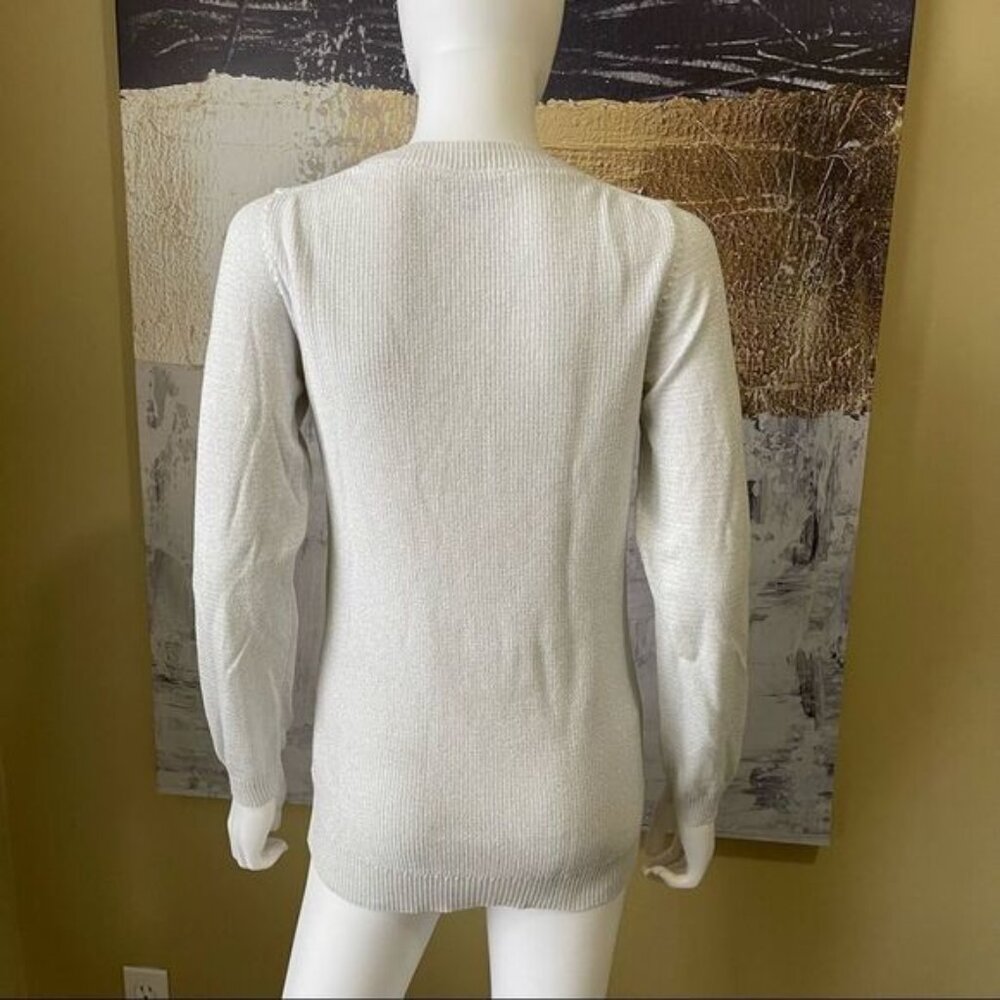 Tommy Hilfiger Light?Grey?& Silver Long Sleeve Sweater